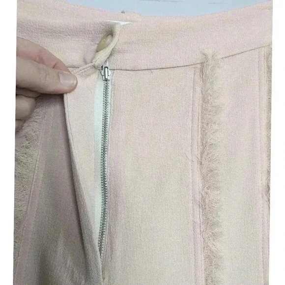 JONATHAN SIMKHAI Emory Frayed Crepe Wide-Leg Trousers - Picture 6 of 8